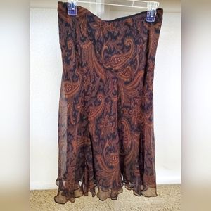 Lauren by Ralph Lauren Silk, Fully Lined Skirt, Size S